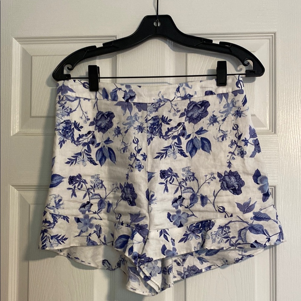 Floral Blue Women's Shorts